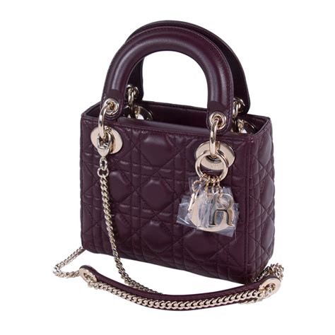 mini lady dior burgundy